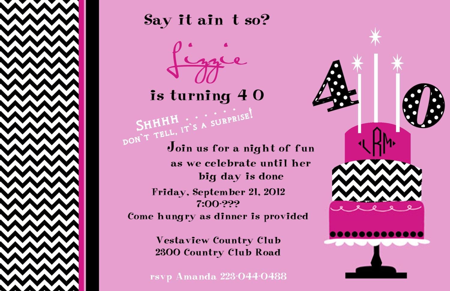 Surprise Birthday Invitation Wording â Gangcraft Net